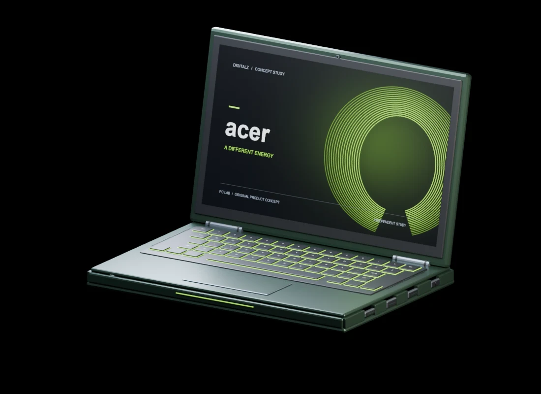 Propuesta independiente para Acer: laptop Digitalz con pantalla mineral / lima.